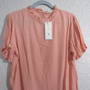 Cinnie Blush Peach Lightweight Blouse – Size L – NWT